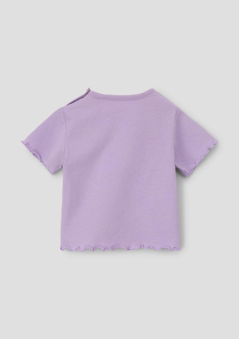 s.Oliver T-Shirt mit Rollsaum - lavendel