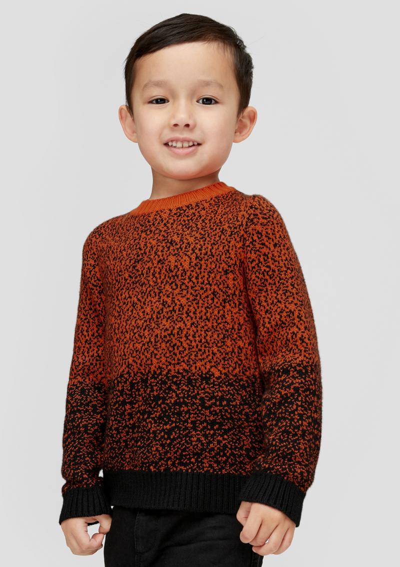 s.Oliver Melierter Strickpullover - orange