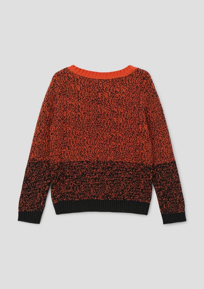 s.Oliver Melierter Strickpullover - orange