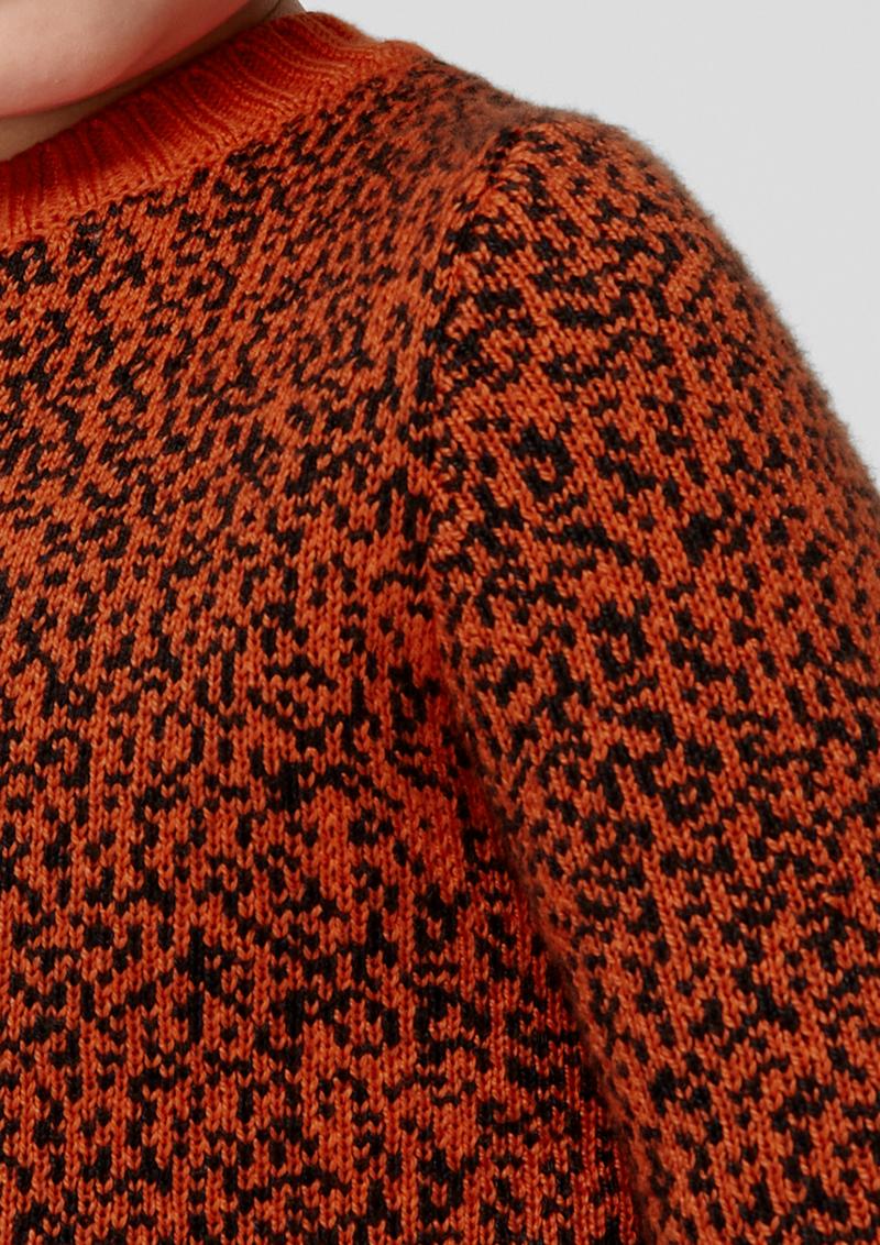 s.Oliver Melierter Strickpullover - orange