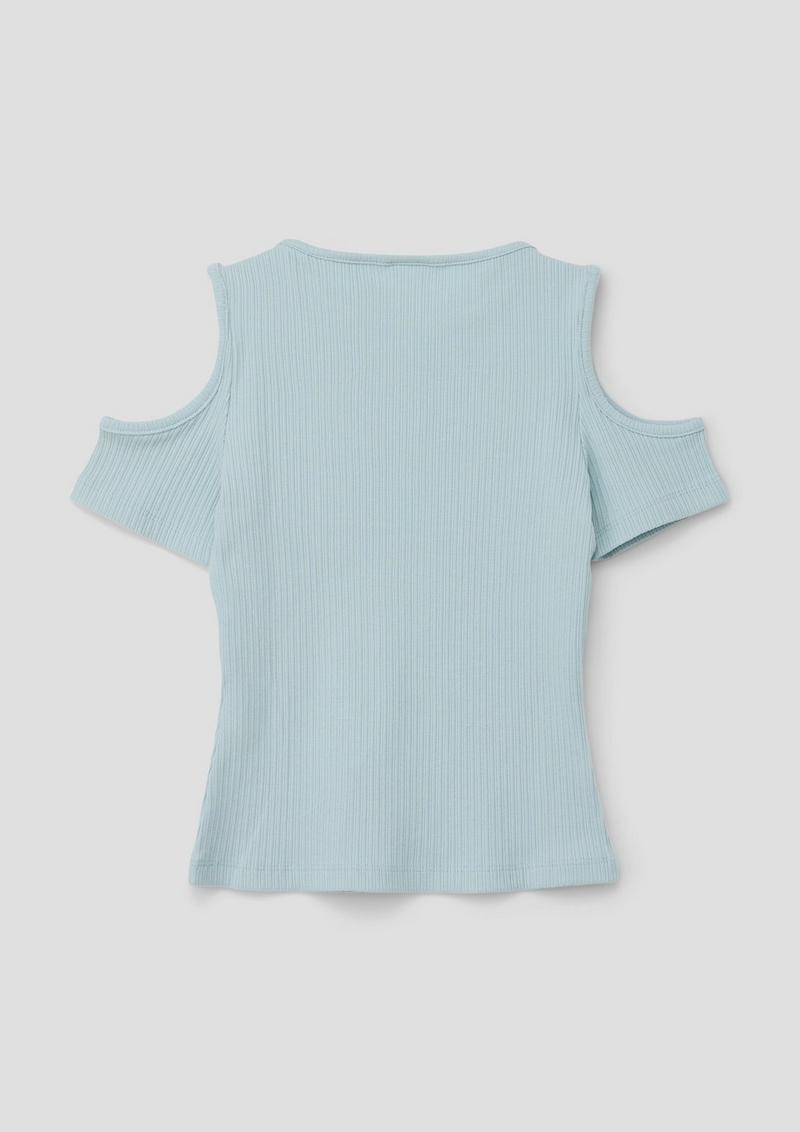 s.Oliver T-Shirt mit Cut-outs - helles türkis