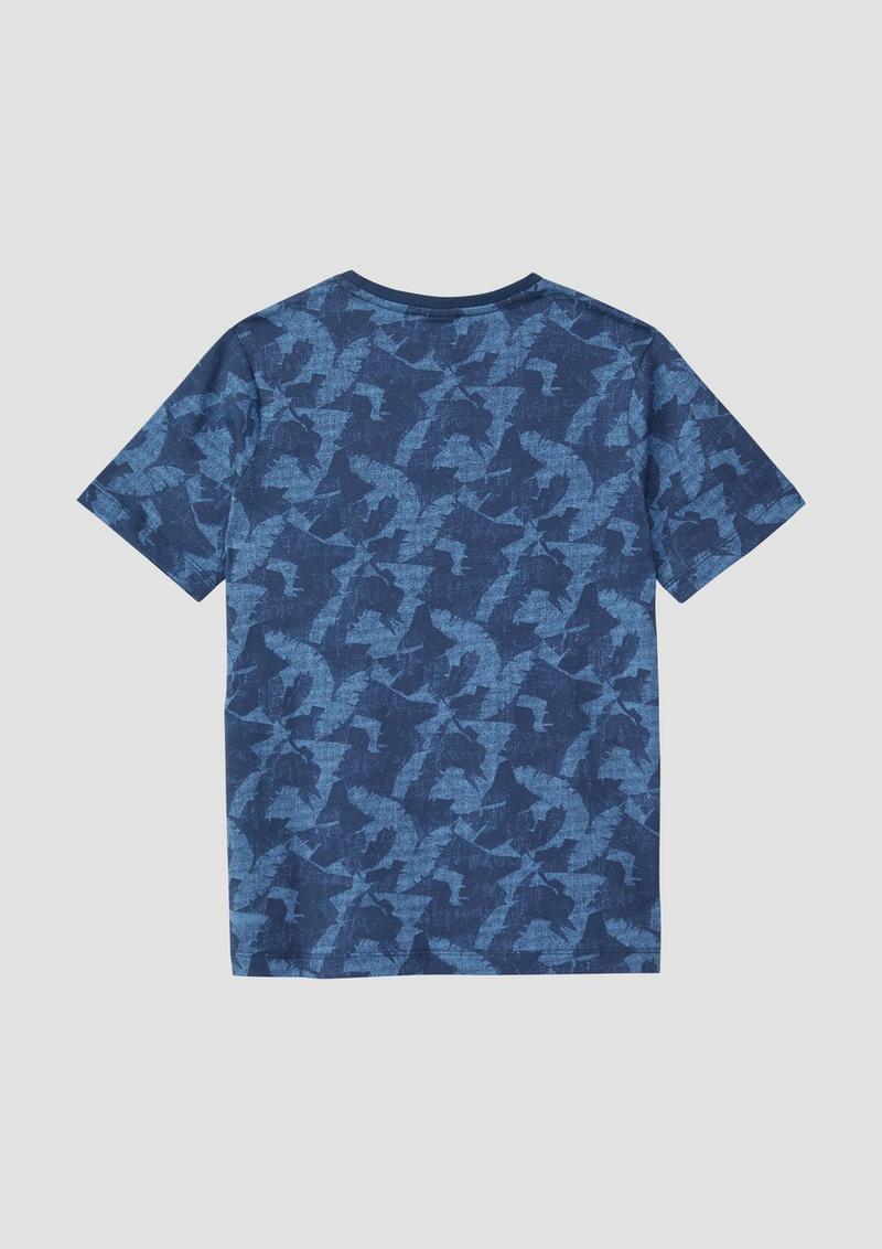 s.Oliver T-Shirt mit All-over-Print - himmelblau