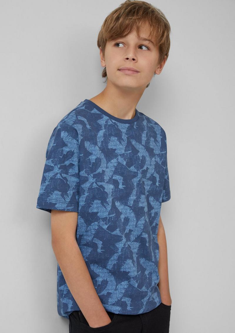 s.Oliver T-Shirt mit All-over-Print - himmelblau