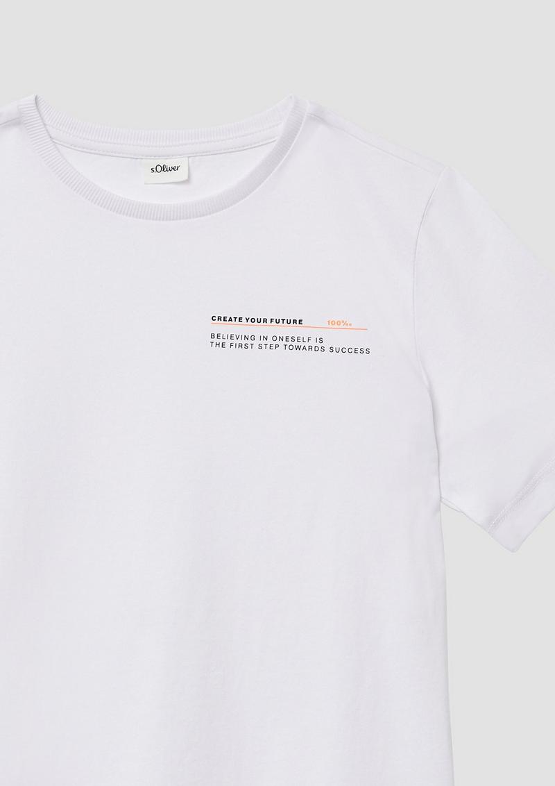 s.Oliver T-Shirt mit Frontprint - weiß
