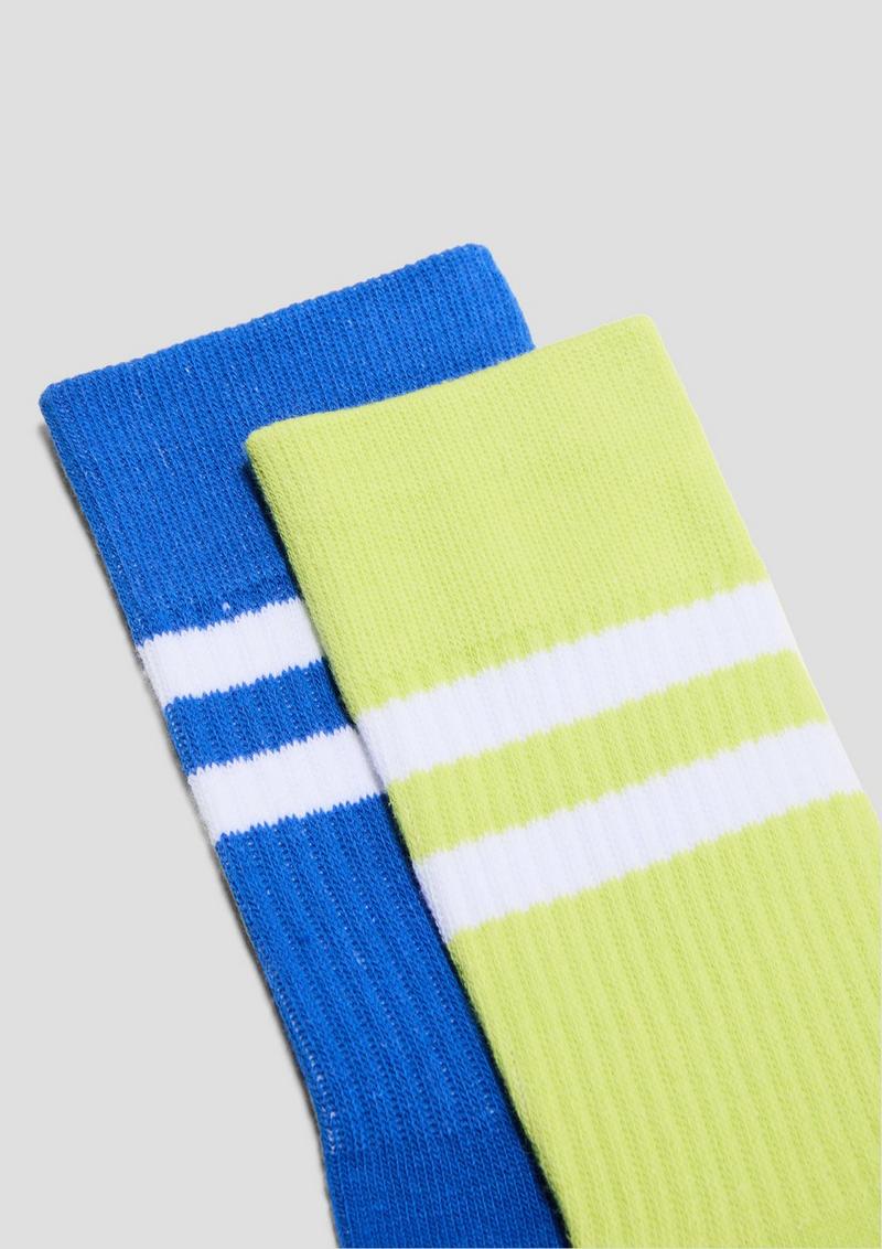s.Oliver 2er-Pack Socken mit Streifen-Detail - royalblau