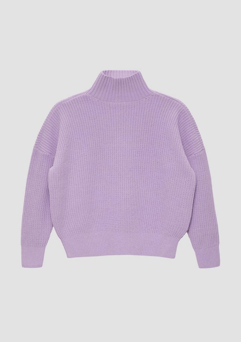 s.Oliver Strickpullover mit Stehkragen - lavendel