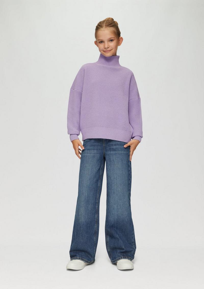 s.Oliver Strickpullover mit Stehkragen - lavendel