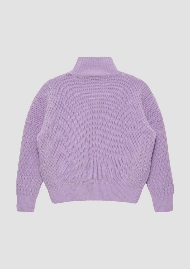 s.Oliver Strickpullover mit Stehkragen - lavendel