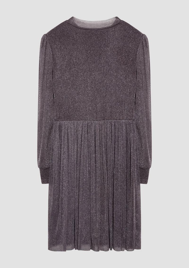 s.Oliver Mesh-Kleid mit Glitzergarn - flieder
