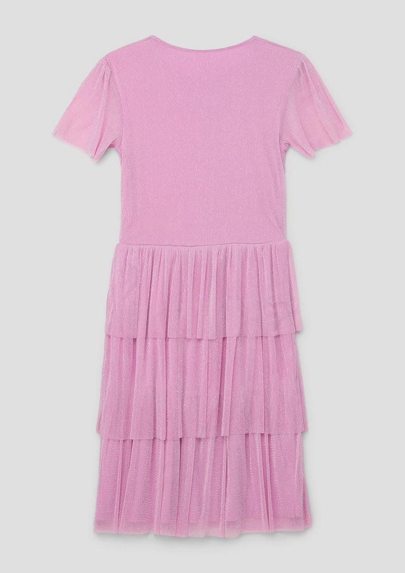 s.Oliver Kleid mit Volants - pink