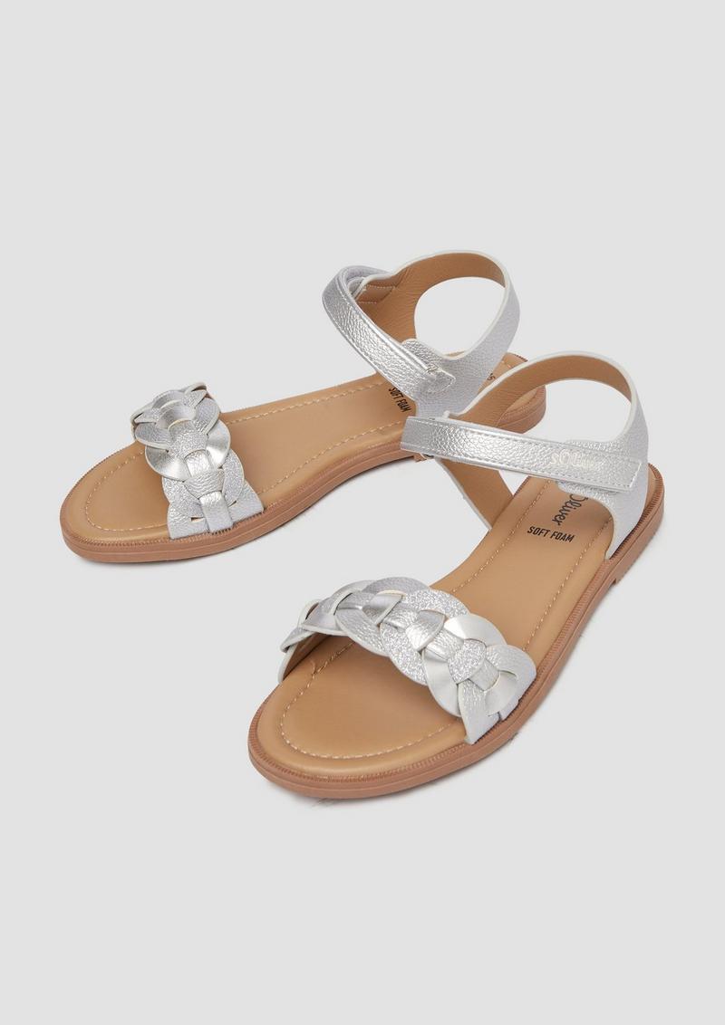 s.Oliver Sandalen mit Klettverschluss - silber