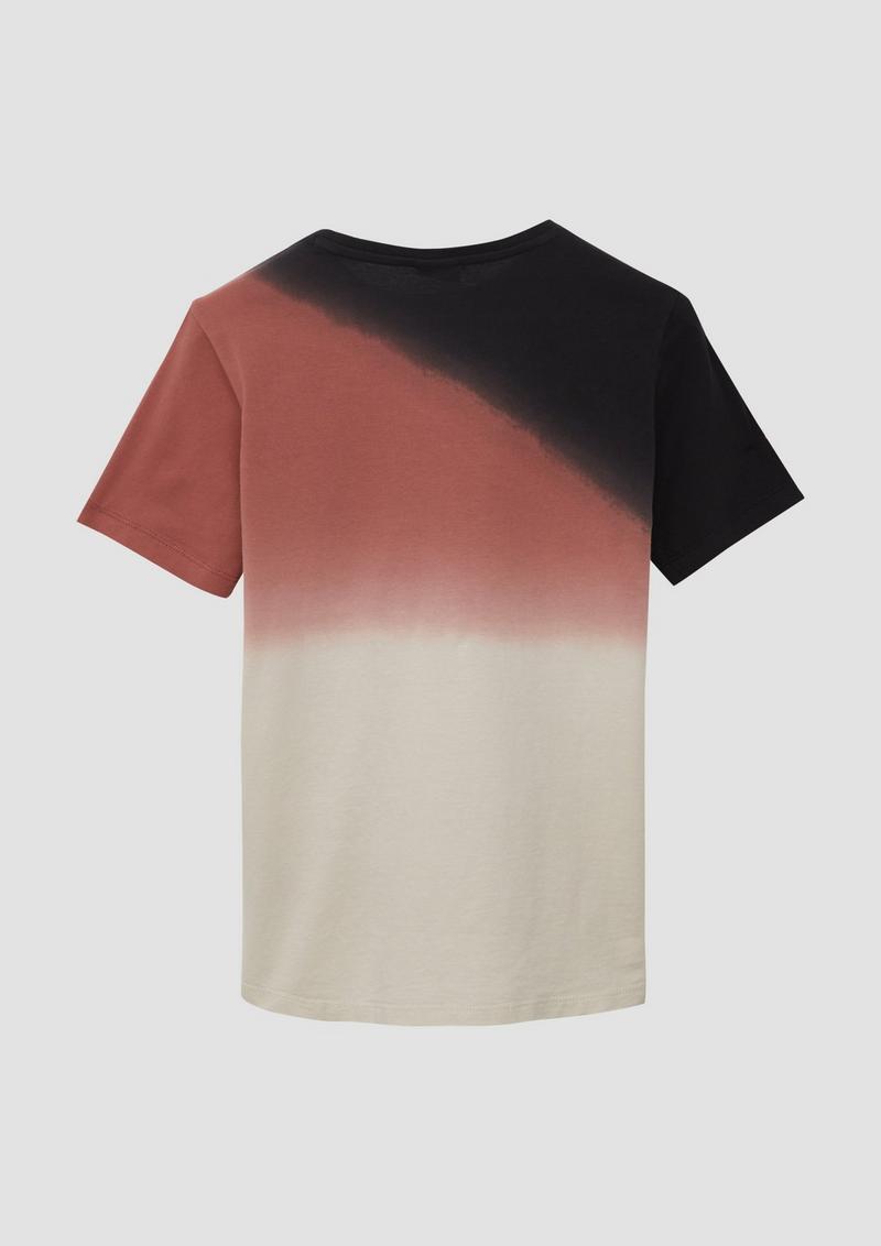 s.Oliver Jersey-T-Shirt mit Farbverlauf - schwarz