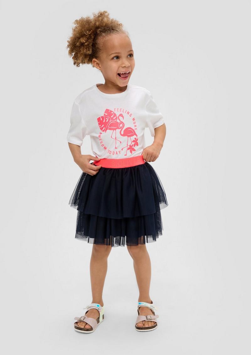 s.Oliver T-Shirt mit Frontprint - weiß