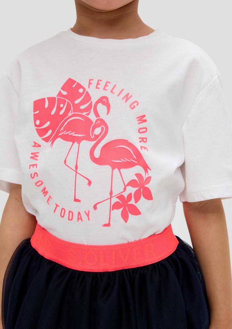 s.Oliver T-Shirt mit Frontprint - weiß