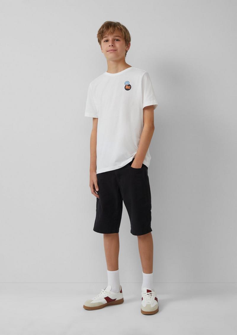 s.Oliver T-Shirt mit Smiley®-Print - weiß