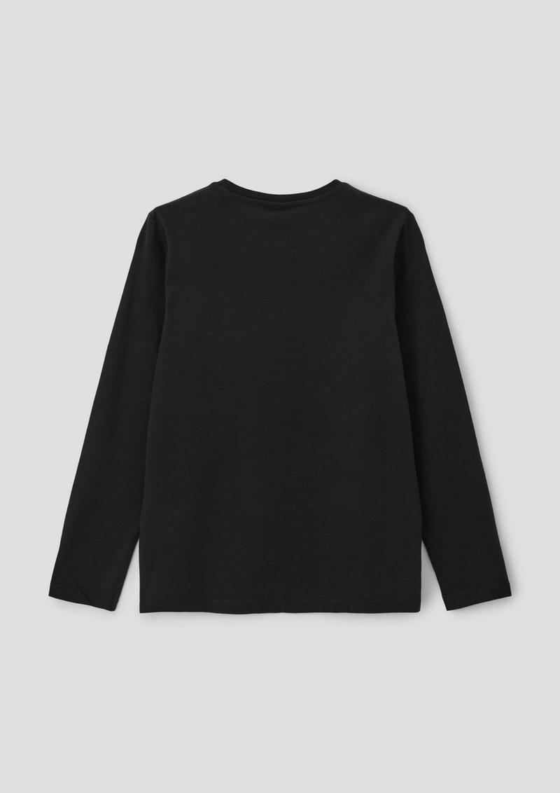 s.Oliver Longsleeve mit Schriftprint - schwarz