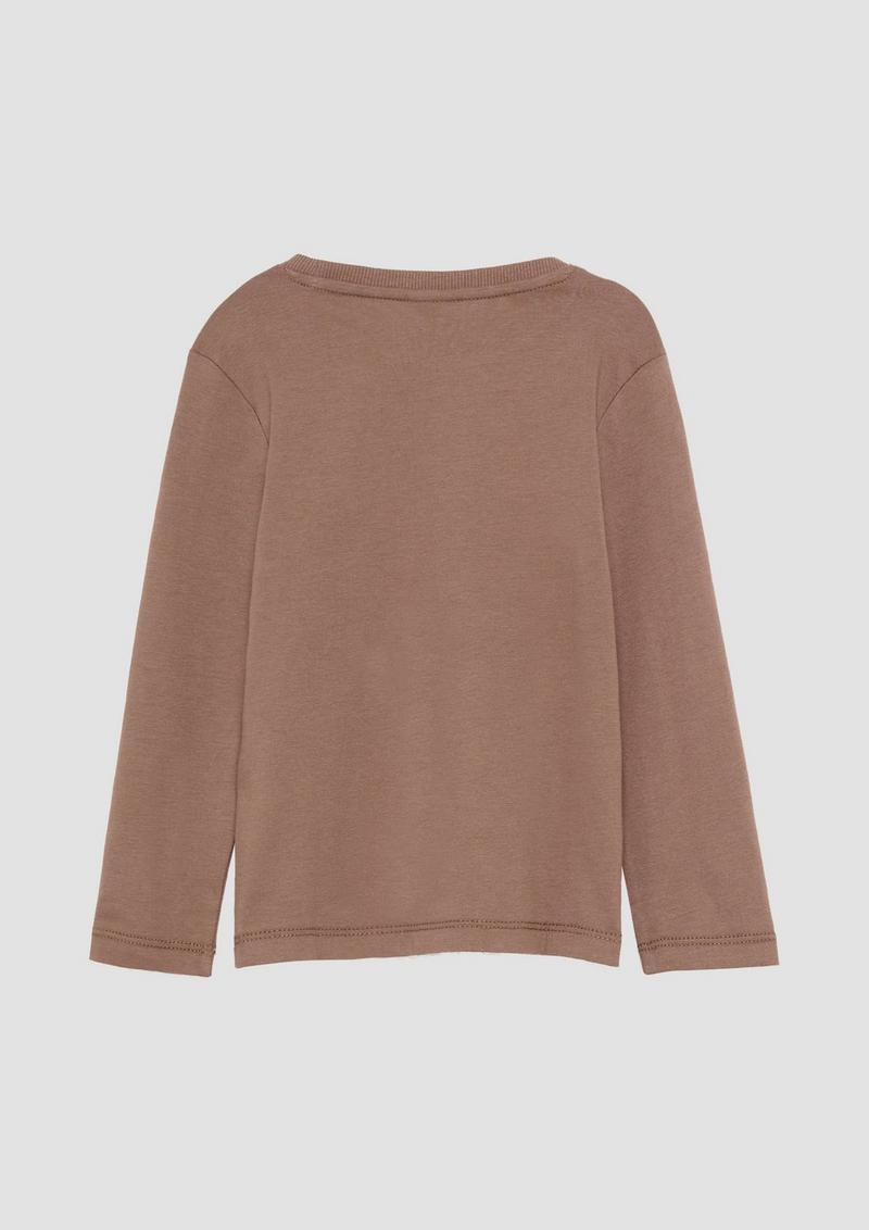 s.Oliver Longsleeve mit Dino-Print - cognac