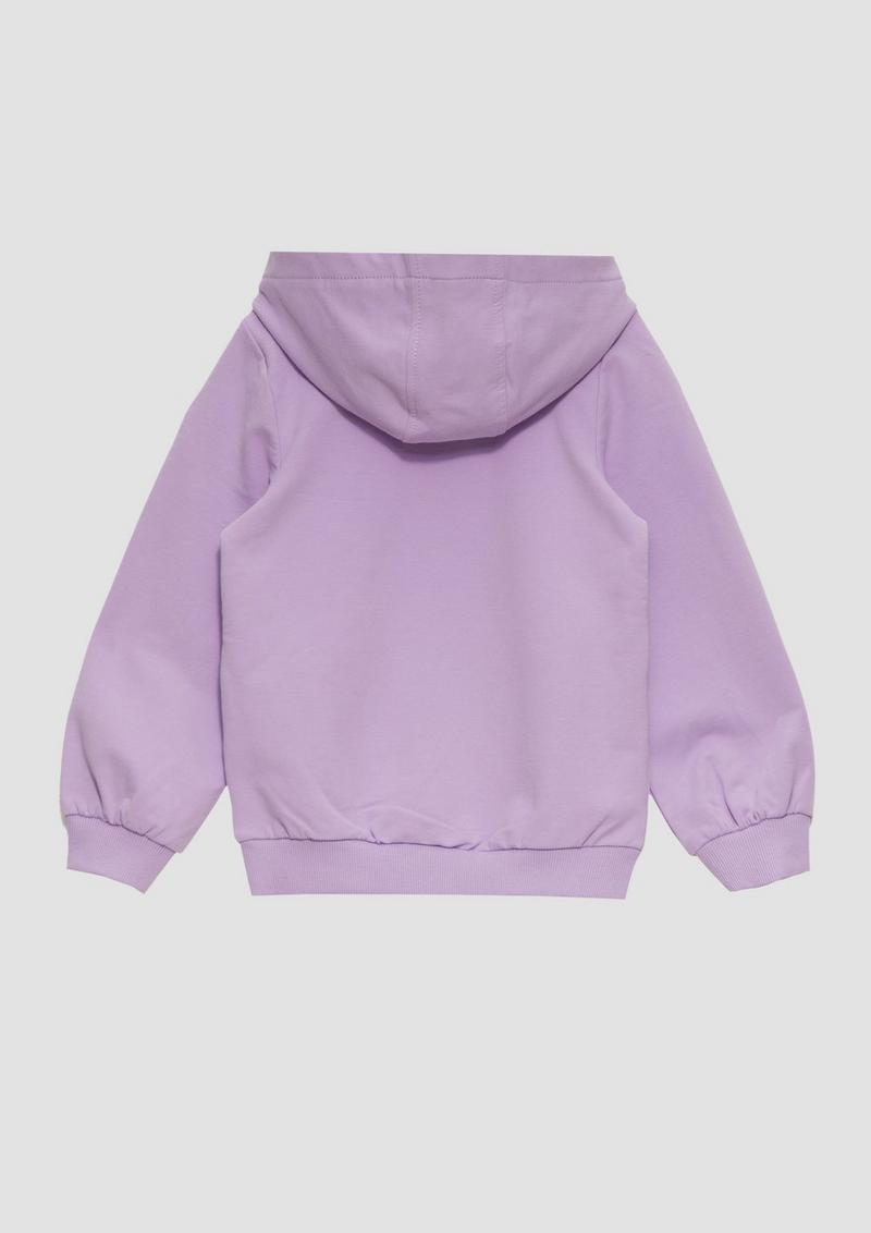 s.Oliver Sweatshirt mit Glitzer-Print - lavendel