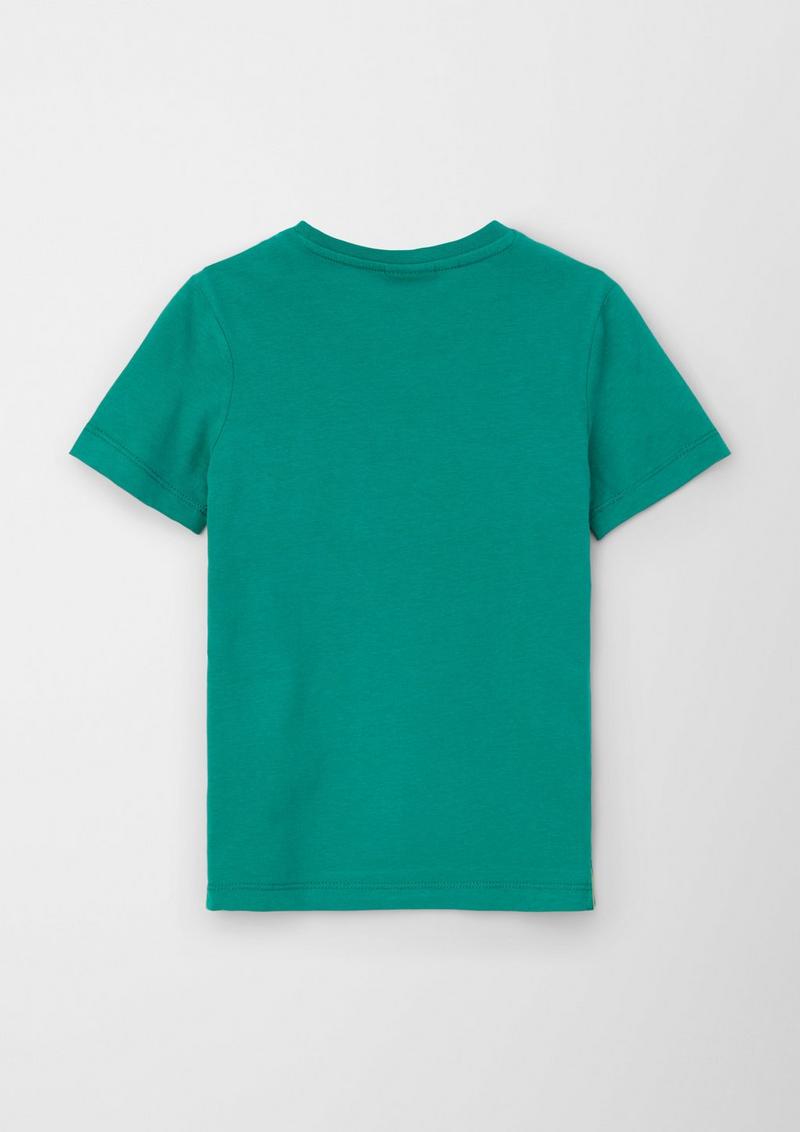s.Oliver Jerseyshirt mit Statement-Print - smaragd