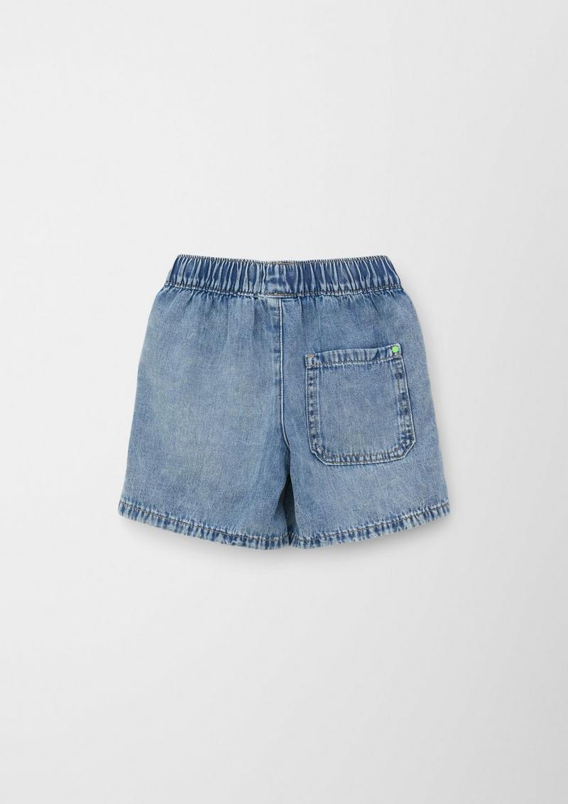 s.Oliver Bermuda-Jeans / Low Rise / Straight Leg / Elastikbund - blau