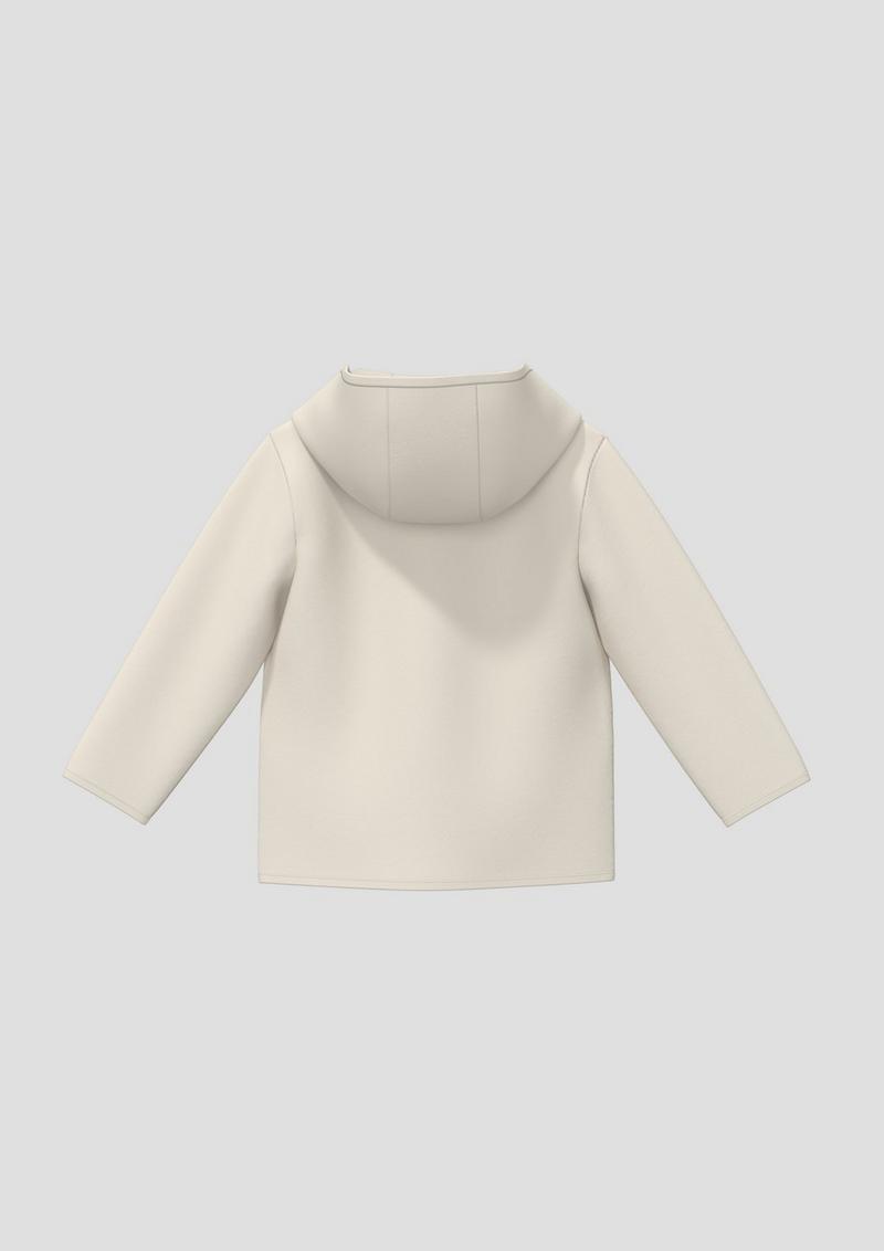 s.Oliver Unisex Wendejacke aus strukturiertem Jersey mit Kapuze - helles beige