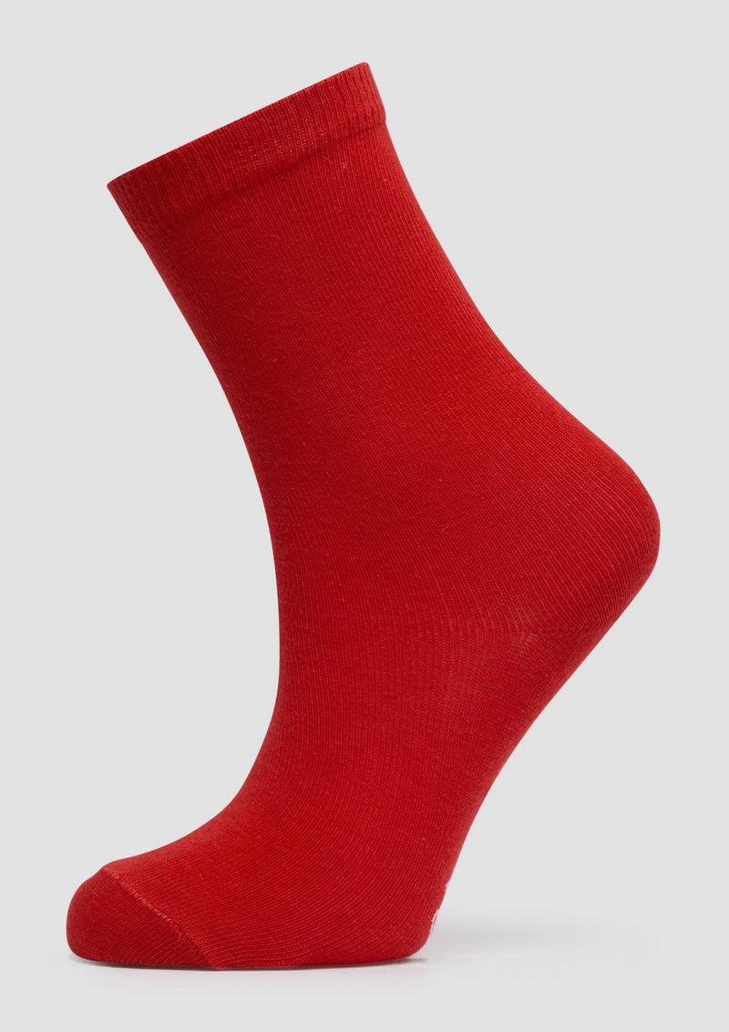 s.Oliver Gemusterte Langschaftsocken im 6er-Pack - chilirot