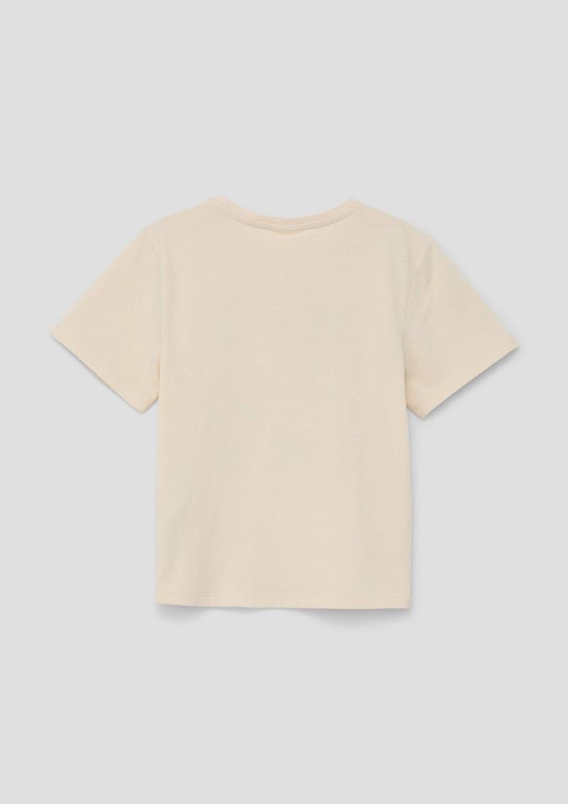 s.Oliver T-Shirt mit Artwork - helles sand