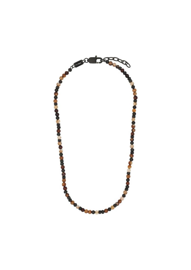 s.Oliver Kette aus Edelstahl mit Beads - schwarz