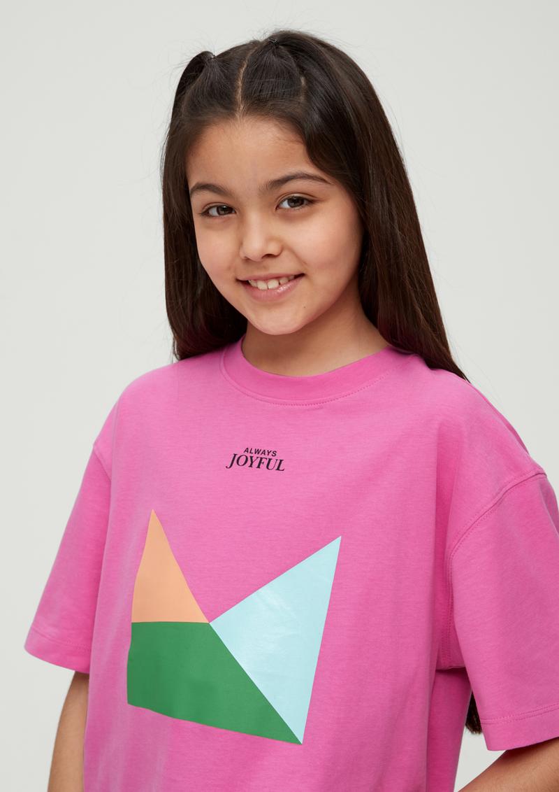 s.Oliver Jerseyshirt mit Frontprint - pink