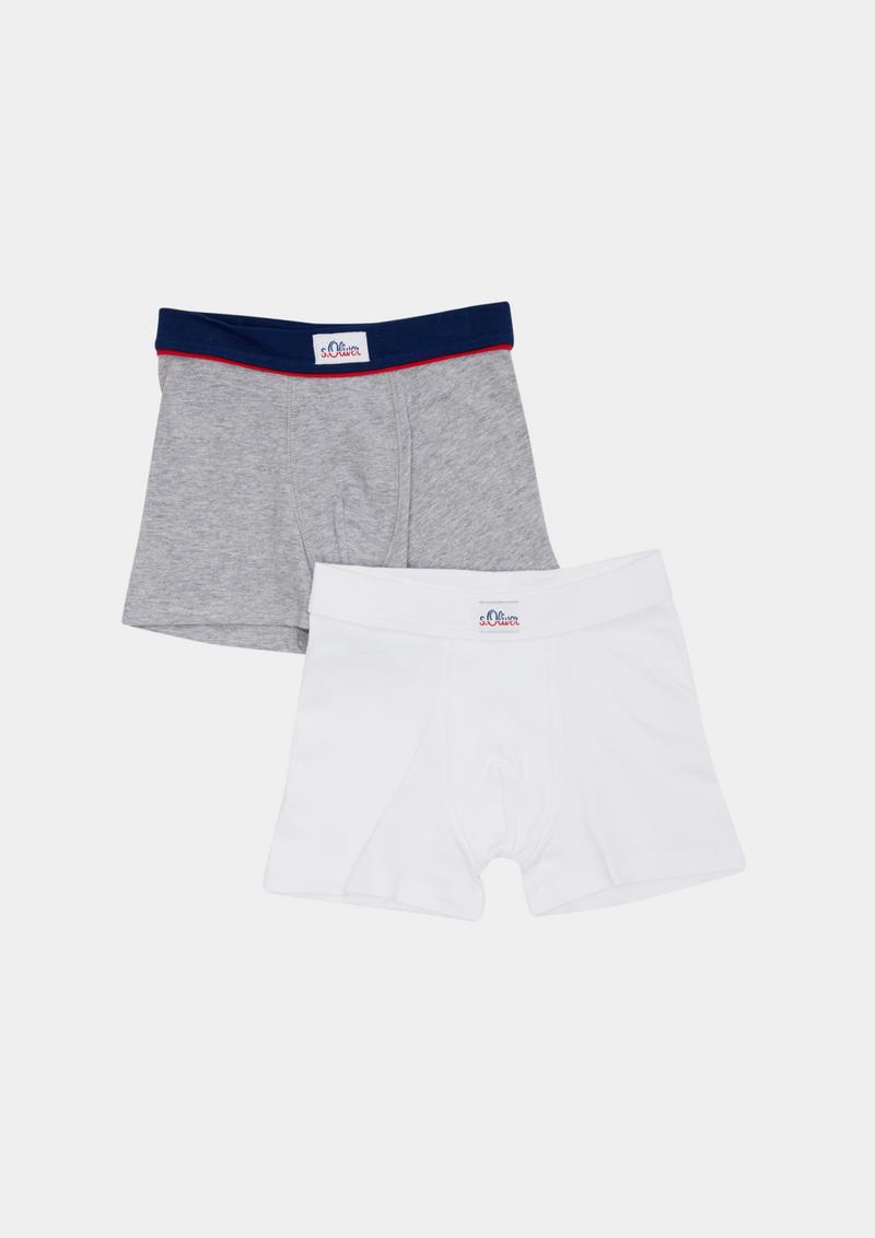 s.Oliver 2er-Pack Jersey-Boxershorts - grau