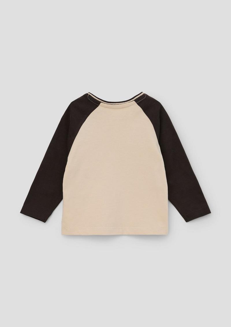 s.Oliver Longsleeve mit Frontprint - beige