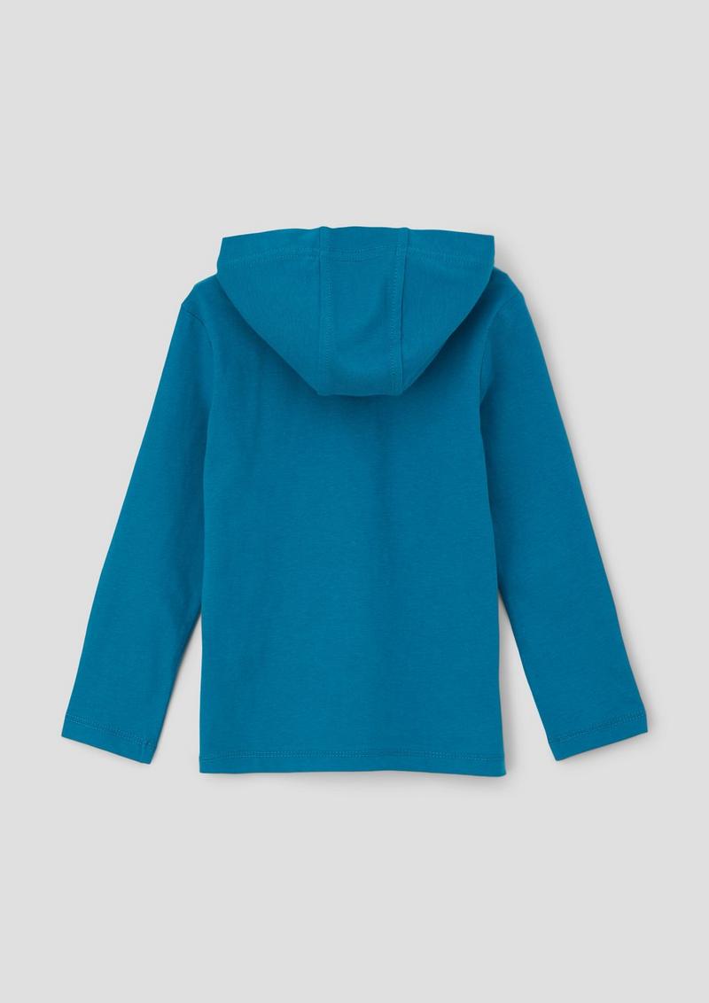 s.Oliver Longsleeve mit Kapuze - azurblau