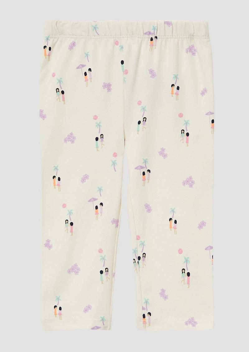 s.Oliver Capri Leggings mit All-over-Print - creme