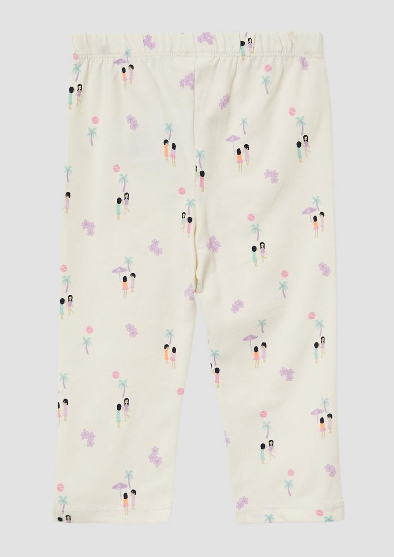 s.Oliver Capri Leggings mit All-over-Print - creme