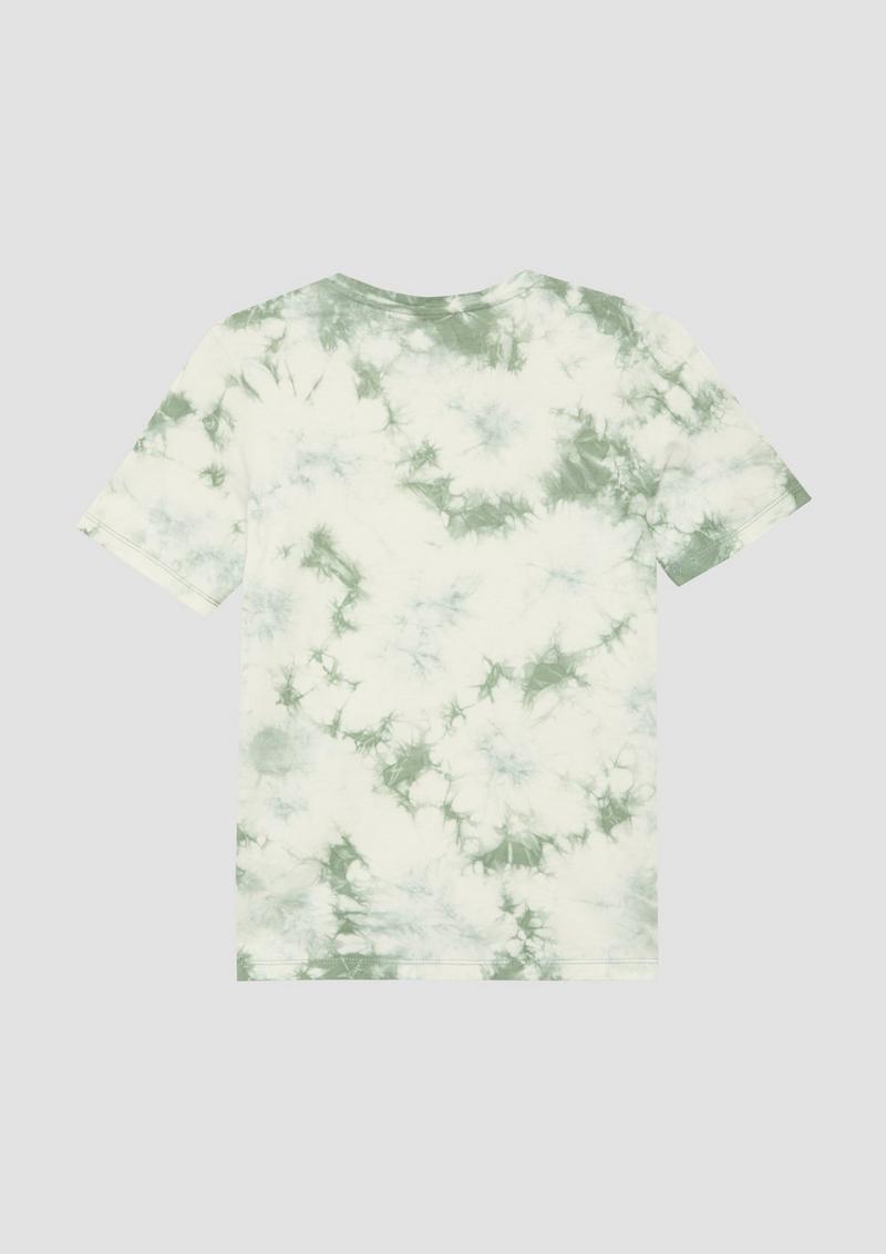 s.Oliver Baumwoll-T-Shirt mit Batik-Effekt - salbeigrün