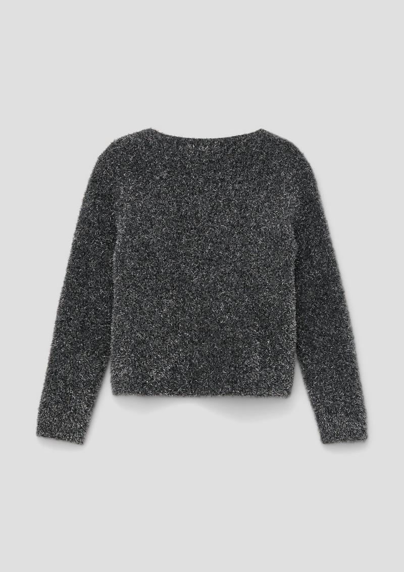 s.Oliver Cardigan aus Effektgarn - schwarz