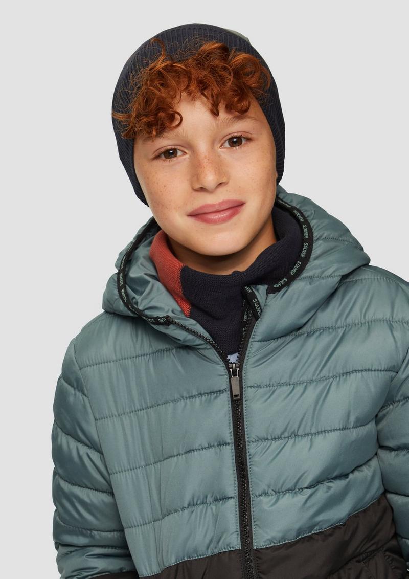 s.Oliver Beanie aus Baumwollmix - navy