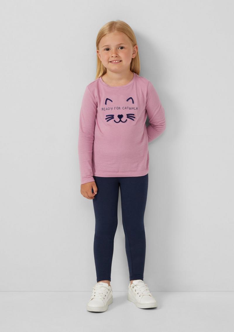 s.Oliver Ankle-Leggings mit Glitzerbund - tiefblau