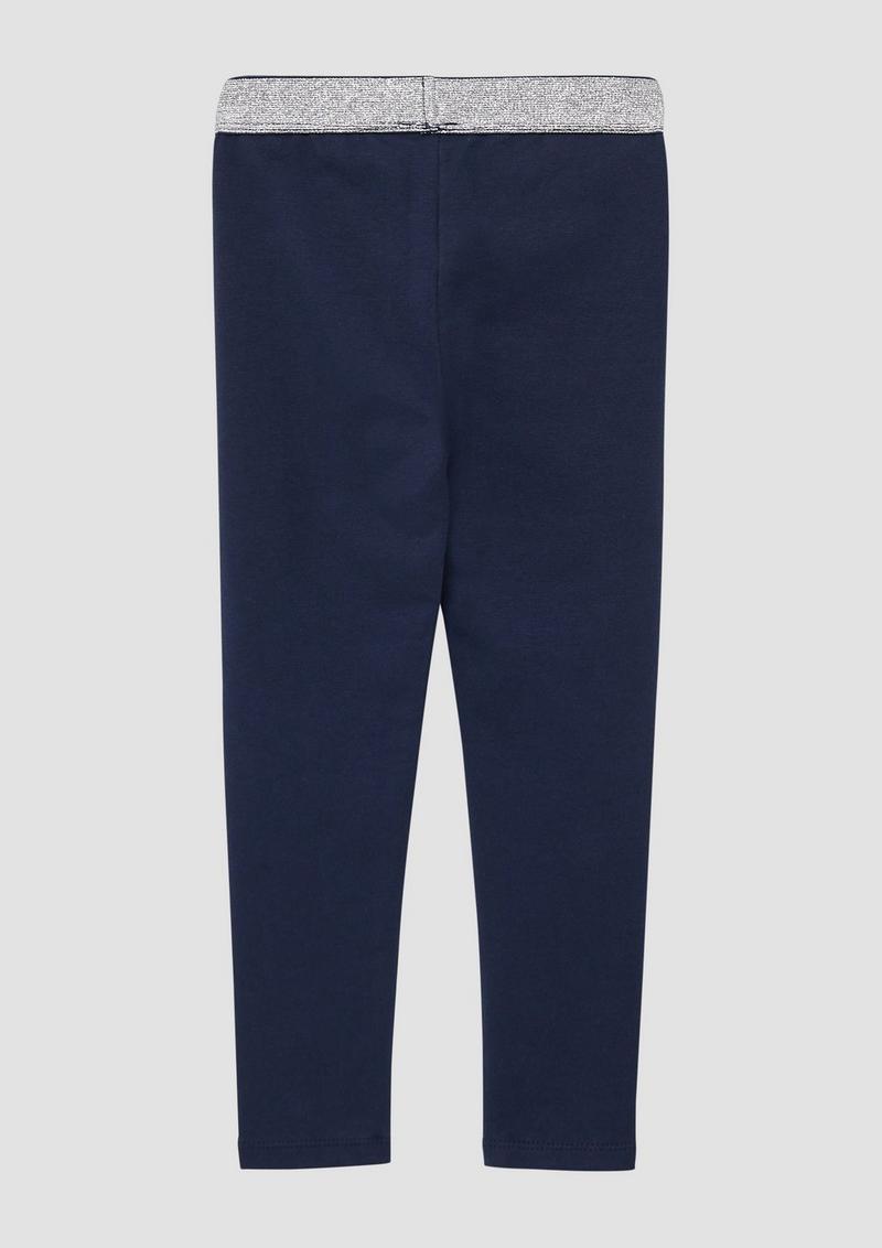 s.Oliver Ankle-Leggings mit Glitzerbund - tiefblau