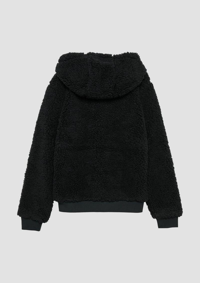 s.Oliver Teddyjacke mit Kapuze - schwarz