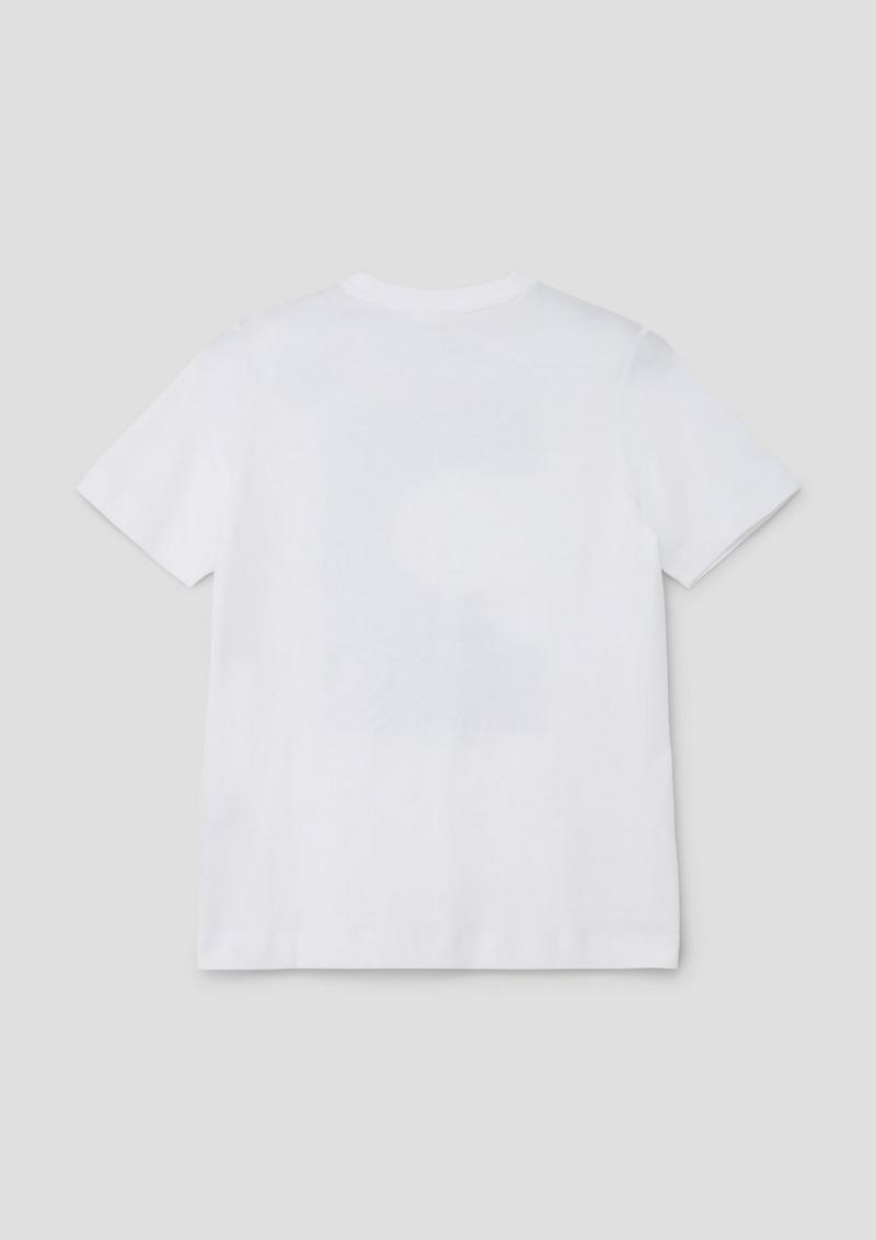 s.Oliver Baumwollshirt mit Frontprint - weiß