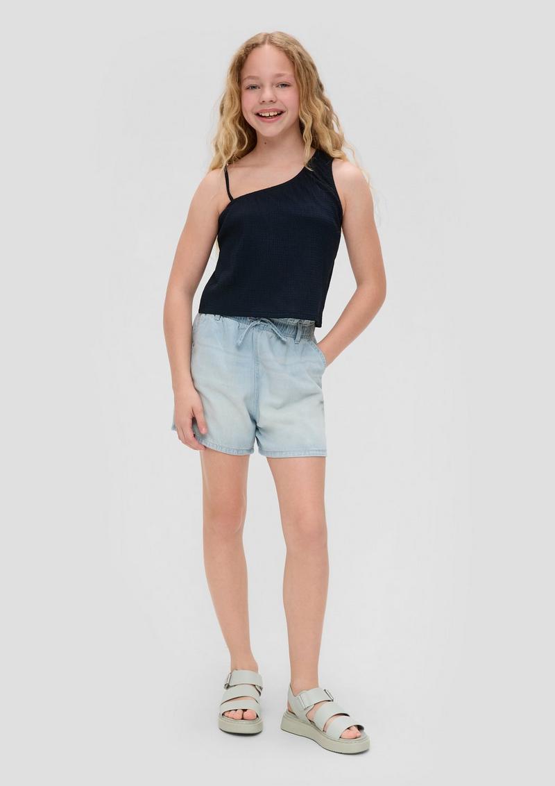 s.Oliver Top mit asymmetrischem Ausschnitt - navy
