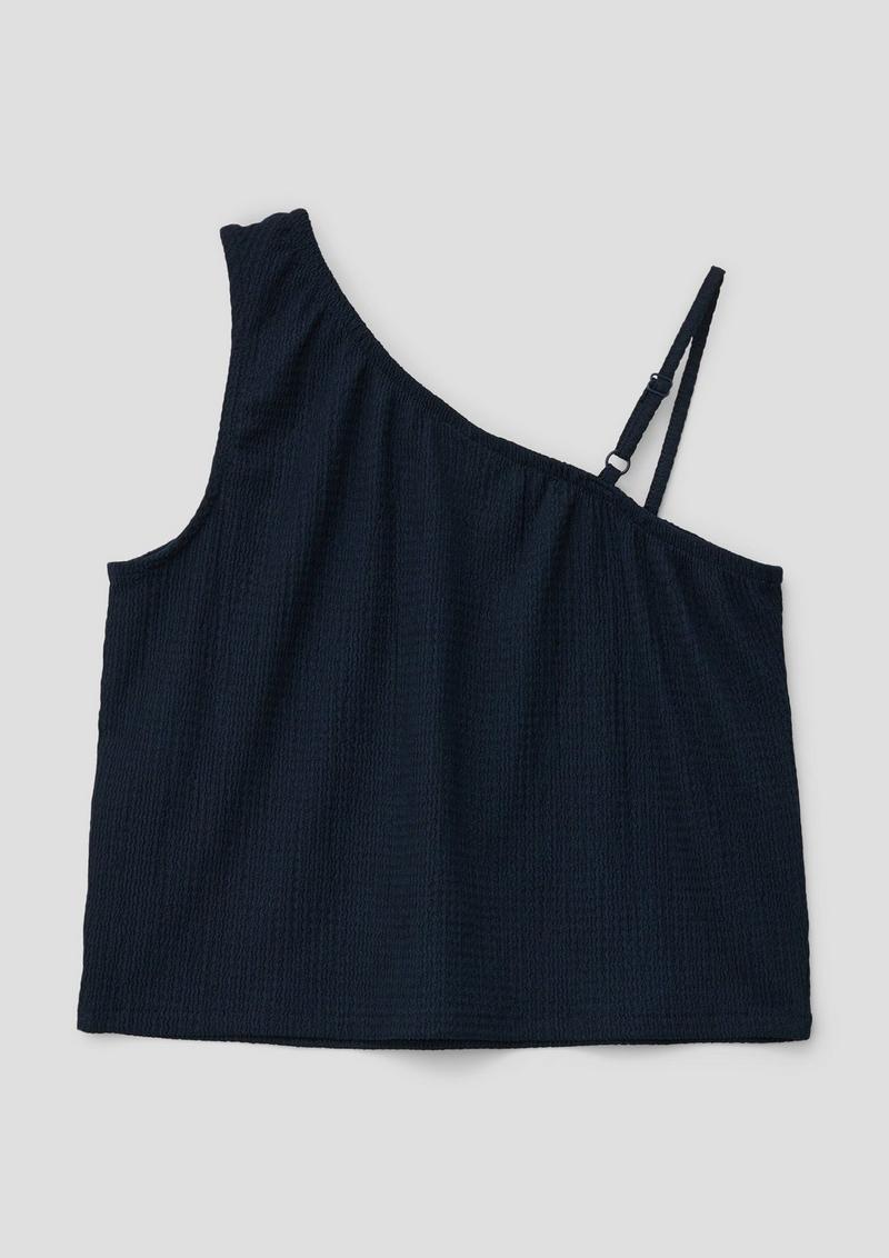 s.Oliver Top mit asymmetrischem Ausschnitt - navy