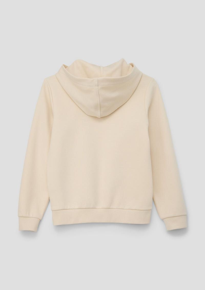 s.Oliver Sweatshirt mit Kapuze - helles sand