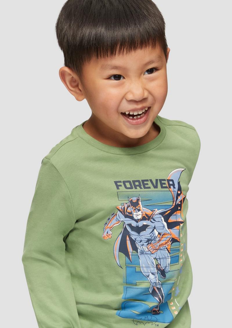 s.Oliver Langarmshirt mit Batman®-Print - helles olivgrün