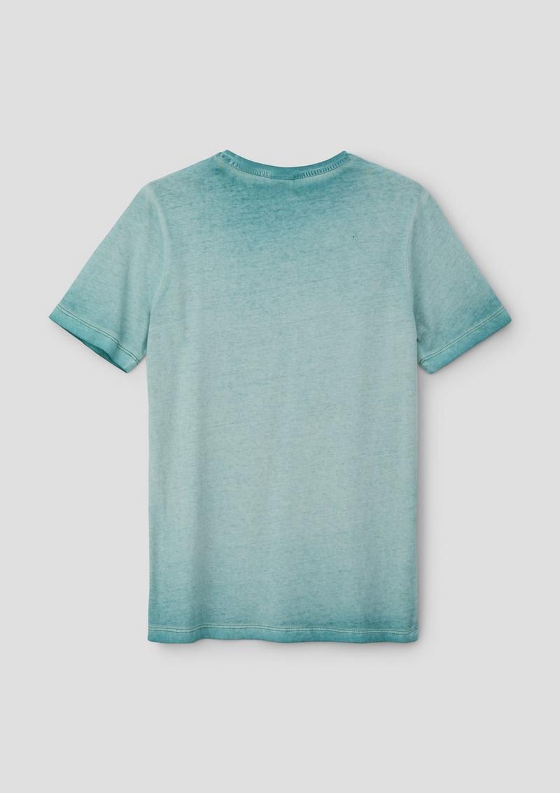 s.Oliver T-Shirt mit Garment Dye - helles petrol