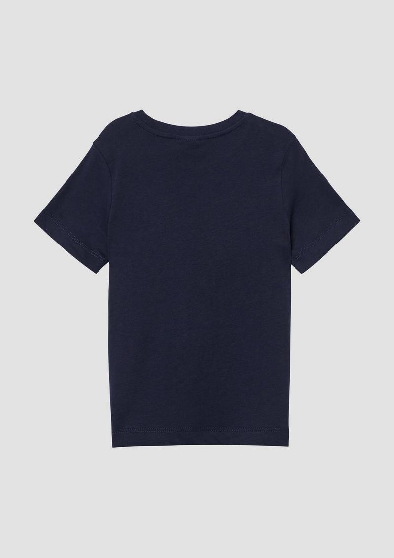 s.Oliver T-Shirt aus Baumwolle mit Frontprint - navy