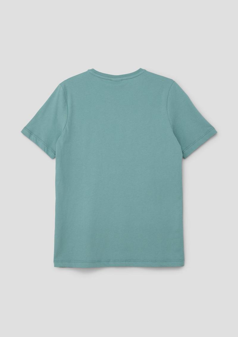 s.Oliver T-Shirt mit Frontprint - helles petrol