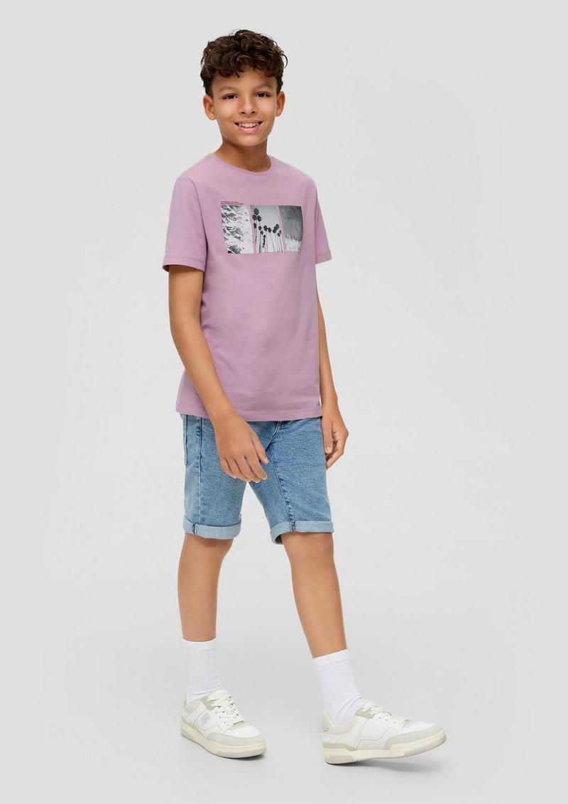s.Oliver T-Shirt mit Fotoprint - flieder