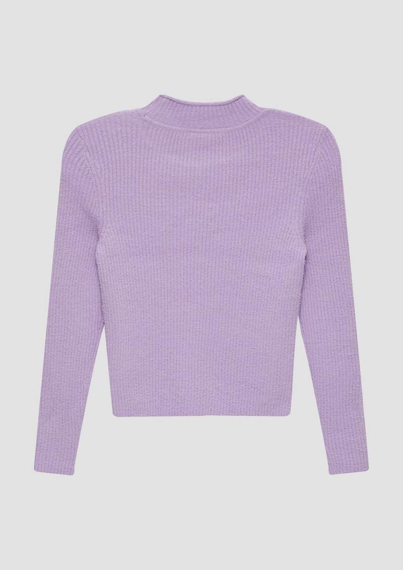 s.Oliver Gerippter Strickpullover im Slim Fit - lavendel